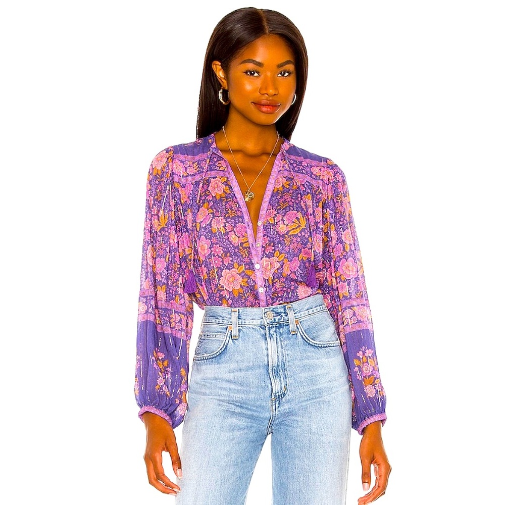 Spell x Revolve blouse juniper